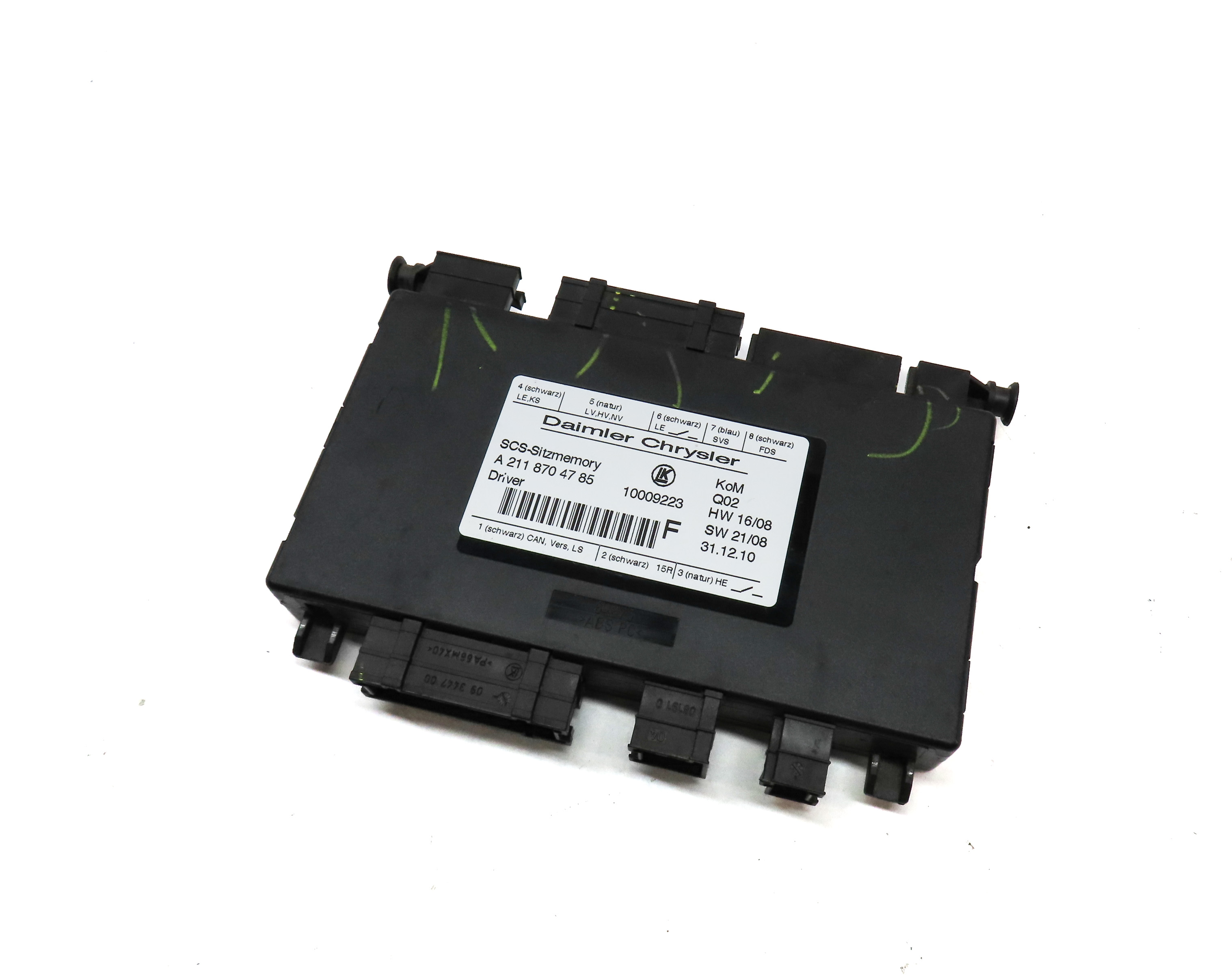 2011 MERCEDES GL450 (X164) FRONT LEFT DRIVER SEAT CONTROL MODULE — exact item pictured